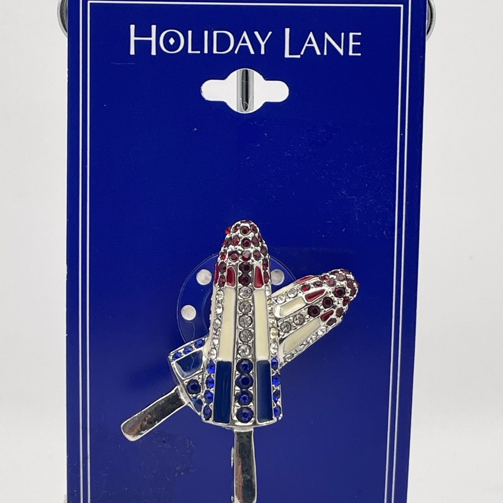 Holiday Lane Red White Blue Patriotic Popscicle Pin